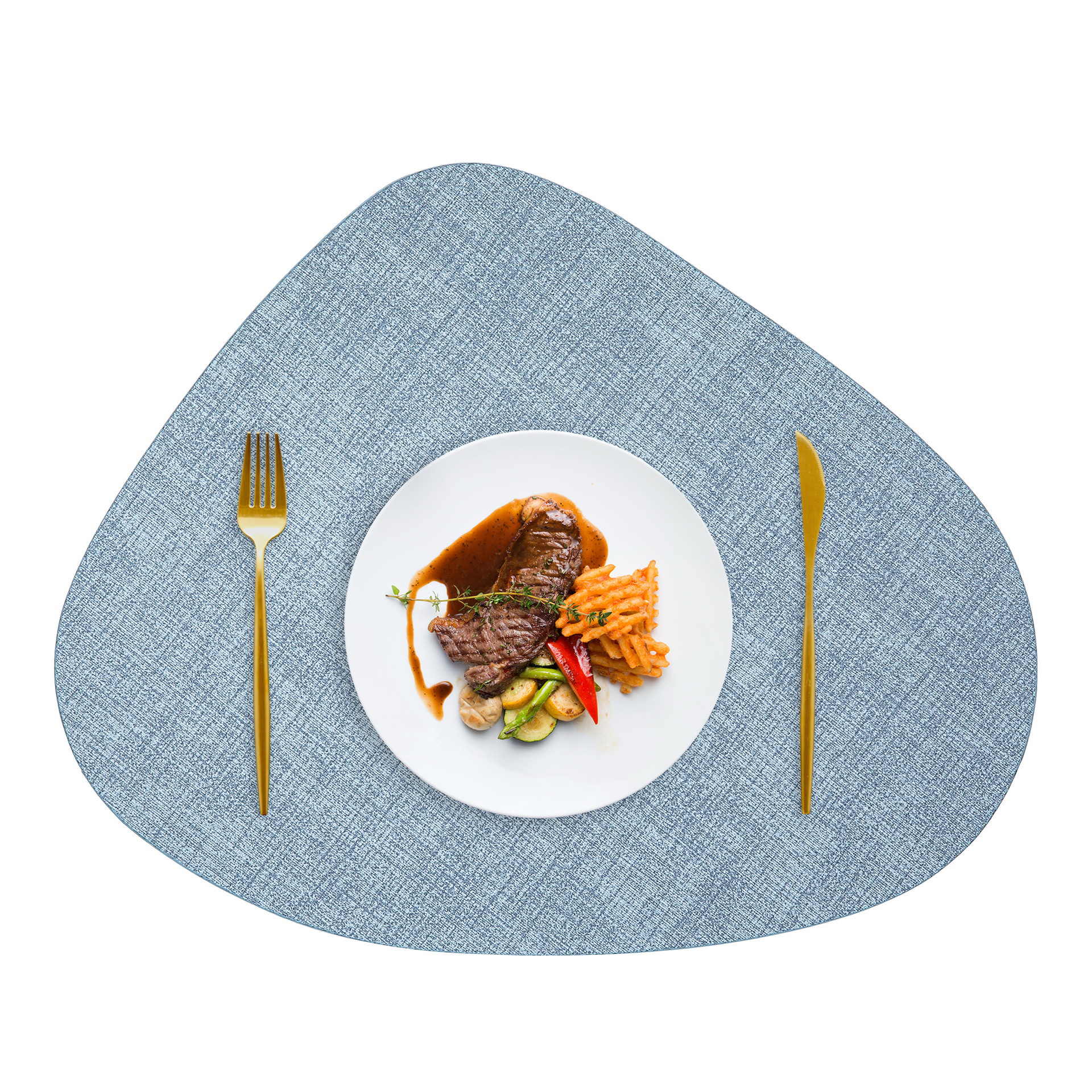 Manteles Individuales japoneses transfronterizos de tela en forma de gota, tapetes para platos impermeables y a prueba de aceite, tapetes aislantes para mesa, alfombrillas aislantes de pu para el hogar