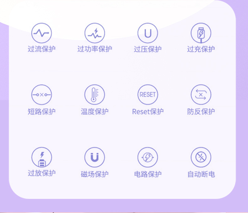 手机通用自带线充电宝20000毫安 迷你自带四线移动电源印logo批发详情15