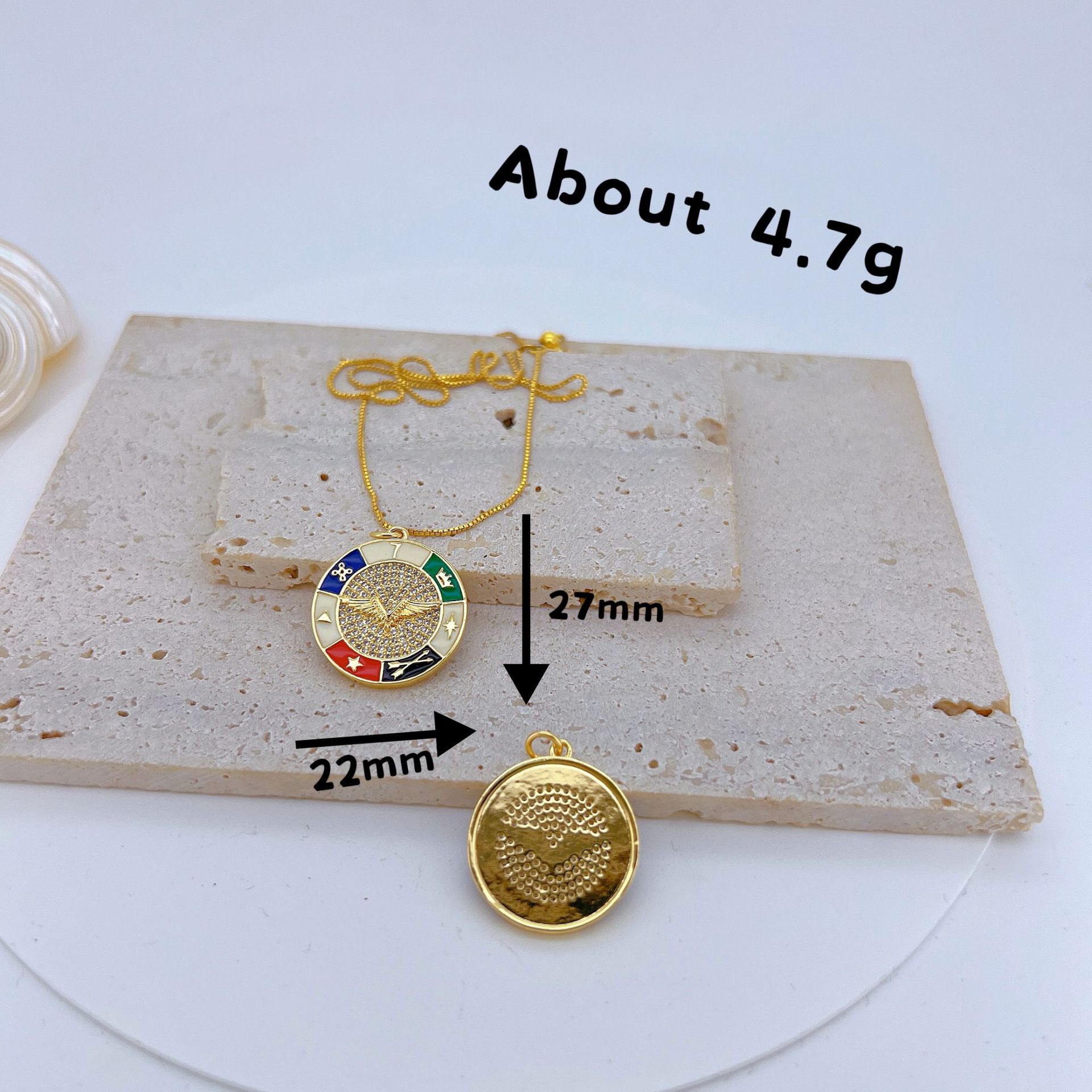 4g Weight Pendant Jewelry Making Type 20 * 25mm Jewelry Making Size Zircon Inlay Material DIY Jewelry Accessories Classification 1 Piece Quantity Copper Material Devil's Eye, Heart Shape Pattern All Seasons Season Plating Design Simple Style Style 1 Piece 20 * 25mm Copper Zircon Devil's Eye Heart Shape Pendant 2