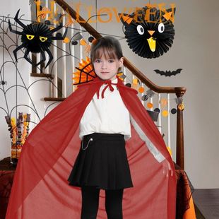 Christmas Cloak Hooded Lace-Up Cosplay Santa Little Red Riding Hood Cloak Cross-Border One-Piece Hair *