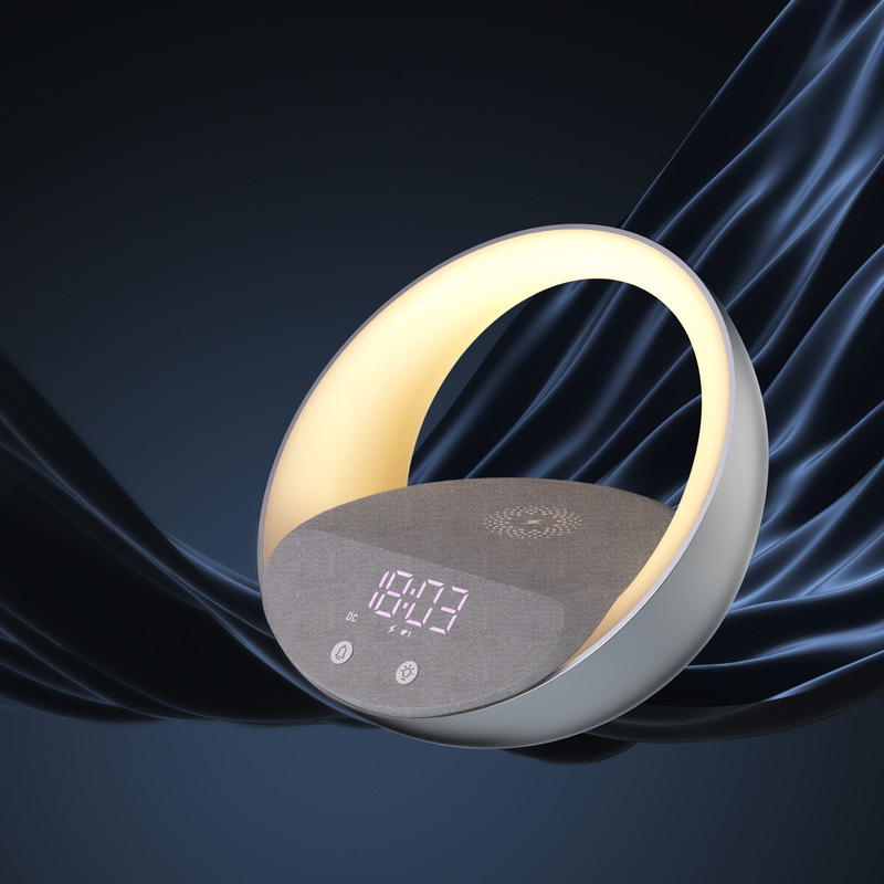 国境を越えた新型多機能無線充電時計覚醒灯bluetoothスピーカ無線急速充電雰囲気ランプスピーカ卸売り|undefined