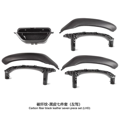 Armrest, handle, handle, handle X4 inner armrest F25 - carbon-fiber-pattern-black-leather-7-piece-set-left-drive