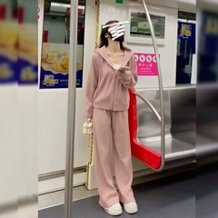 大码女装秋季洋气休闲两件套遮肉显瘦卫衣运动套装女胖mm200斤300