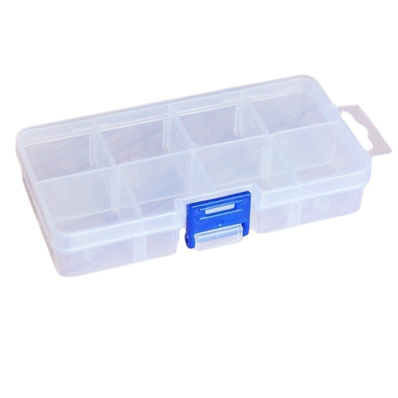 Transparent Pp Plastic Box, Detachable and Categorized, for Organizing Parts, Packaging Components, Jewelry Storage Box, Wholesale