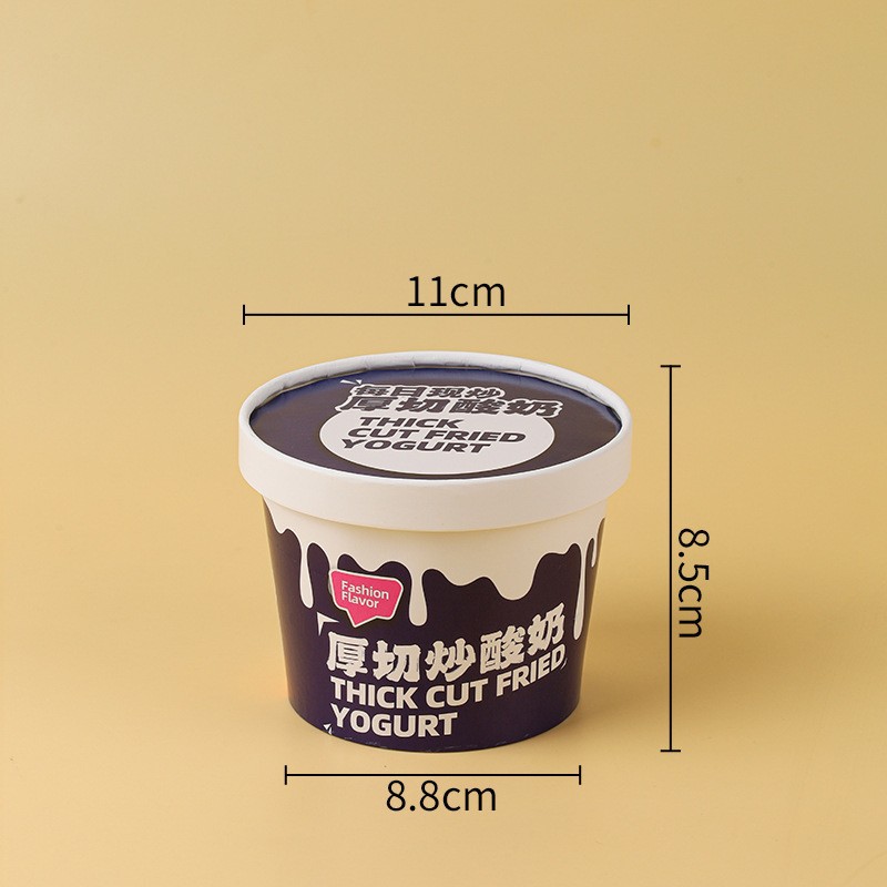 파란색 두껍게 썬 요구르트 상자 500ml, 뚜껑 없음