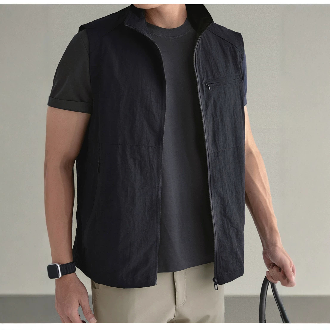 Summer thin travel casual breathable vest, quick dry sports jacket 4