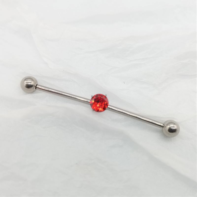 G23 Titanium Ear Barbell 14g Four-Prong Zircon Ear Cartilage Barbell Piercing Jewelry detail image 37