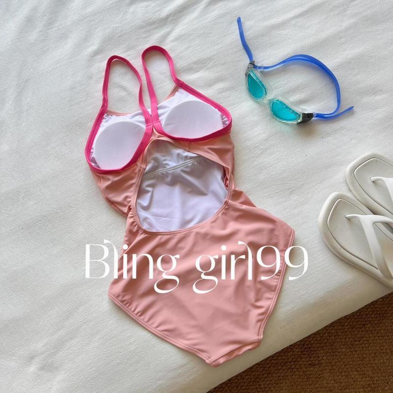 【蜜桃乌龙】显瘦遮臀连体泳衣女韩系ins风速干训练度假风泳装|undefined