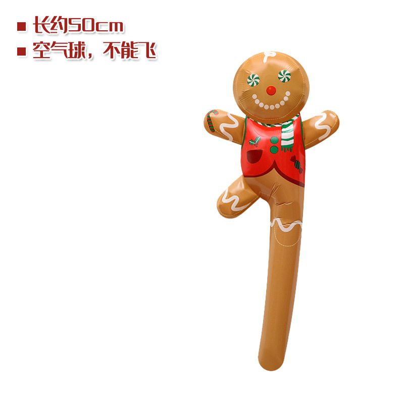 Promoción de la tienda de Navidad regalo juguete globo santa claus dibujos animados de mano palo globo golpeando palo