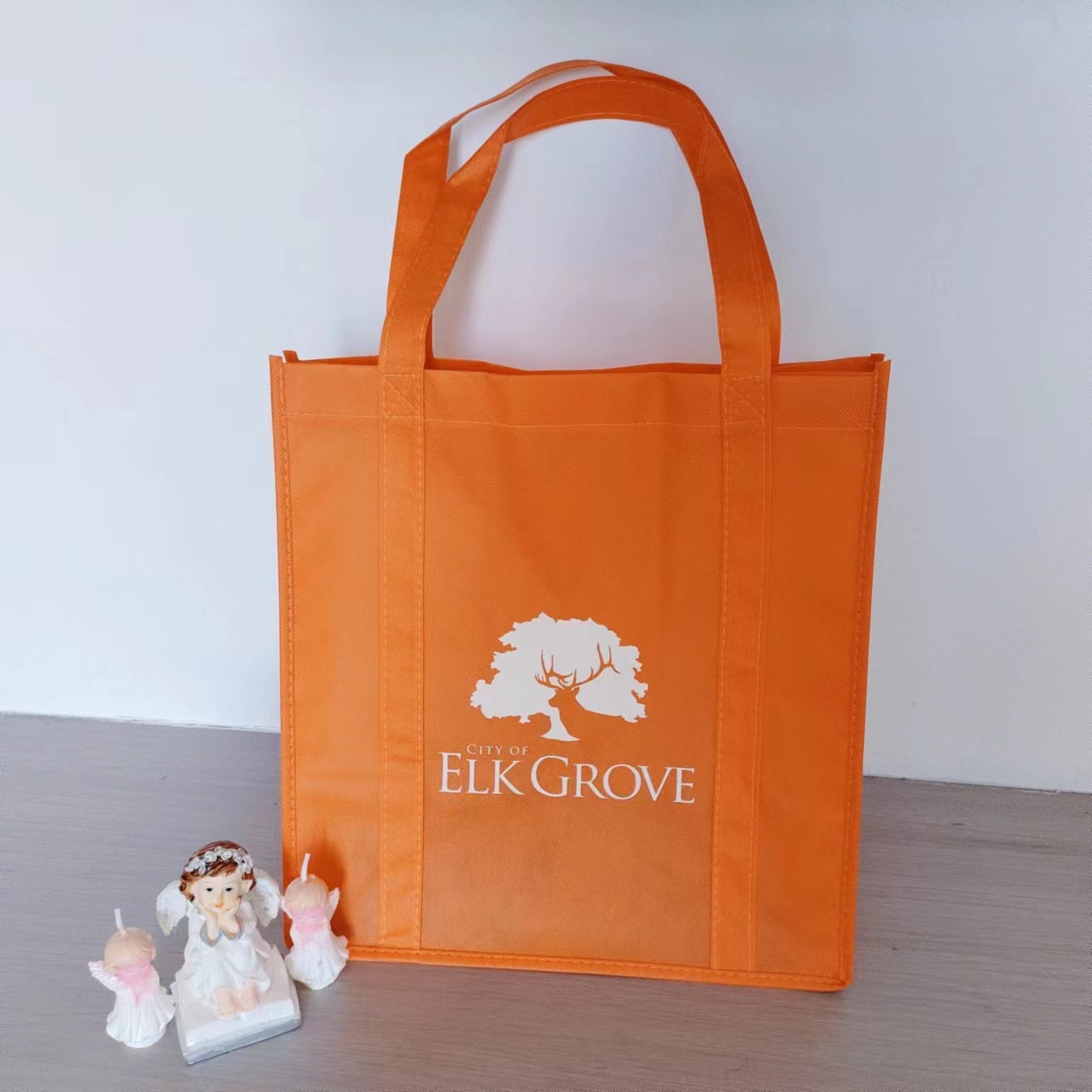 Foreign trade export reinforcement handbag non-woven hand-held fork bag printable LOGO