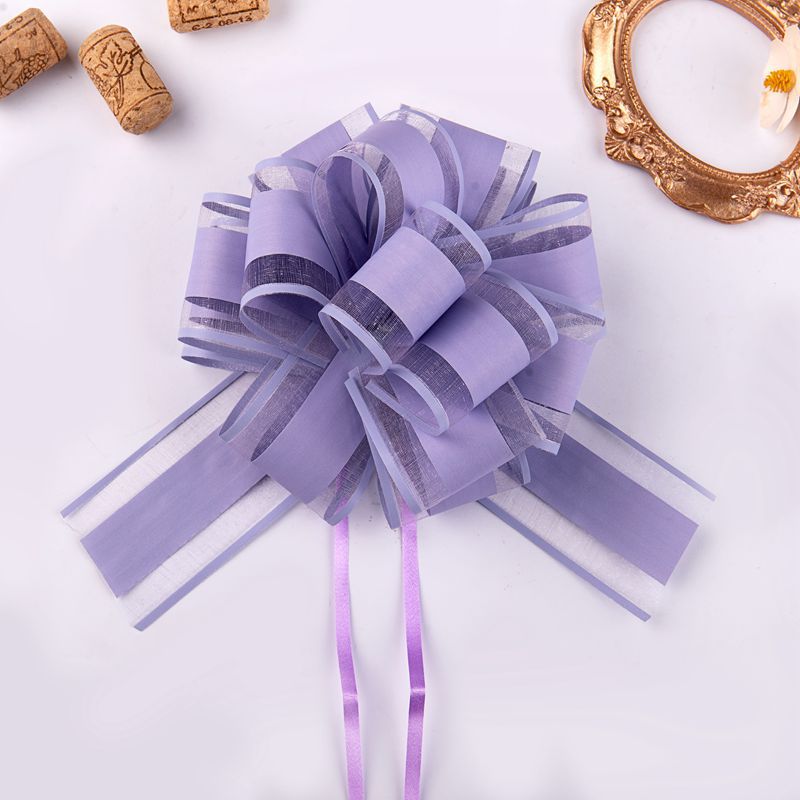 Comercio exterior transfronterizo 50 gran hilo de nieve elegante color natural bola flor Navidad regalo flor embalaje color sólido guirnalda cinta