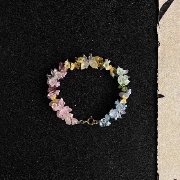 新しい中国風の蓮の星手織りブレスレットニッチ蝶織りブレスレットシンプルなハイエンドアクセサリーブレスレット|undefined