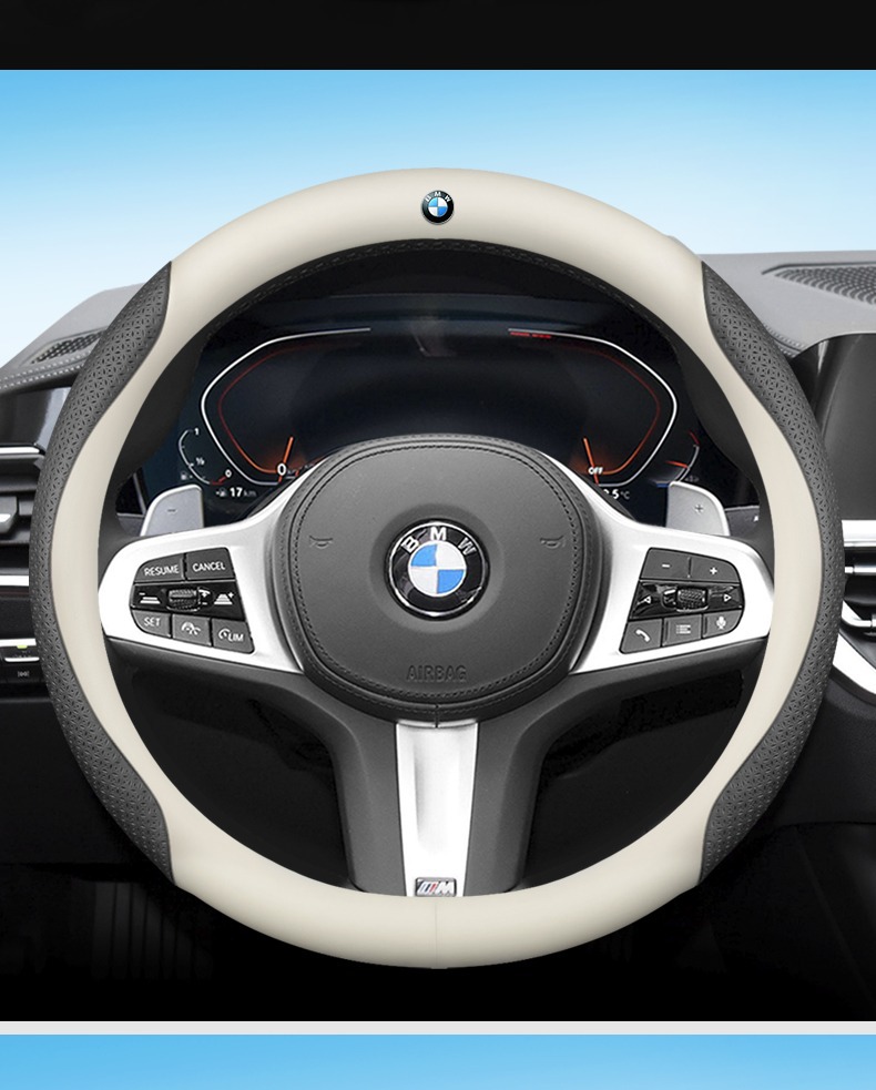 Suitable for BMW steering wheel cover suede new 5 series 3 series 4 series 1 series X1X2X3X4X5X6 handle cover four seasons cross-border