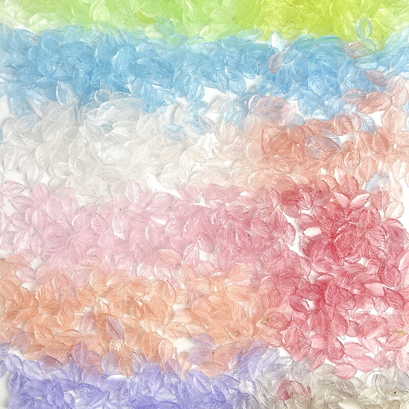 Wholesale ins New Oil Painting Small Leaves Nail Art Jewelry Resin Snob Simulation Leaves Wear Armor Accessories Material