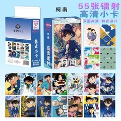 Detective Conan 55 Laser Mini Cards Goroawase Shinichi Anime Lomo Card Conan Merchandise Flash Cards Birthday Gift