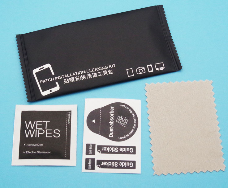 Mobile Phone and Computer Screen Protective Film Application Tool Kit - Bilingual Chinese-English Dust Removal Film Package - Dust Removal Film Tempered Glass Film Cleaning Set