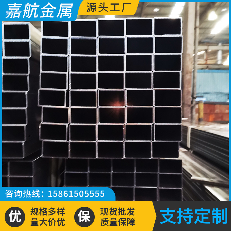 镀锌方管矩形管方通方钢黑方管幕墙工地冷热拉家具管大小规格齐