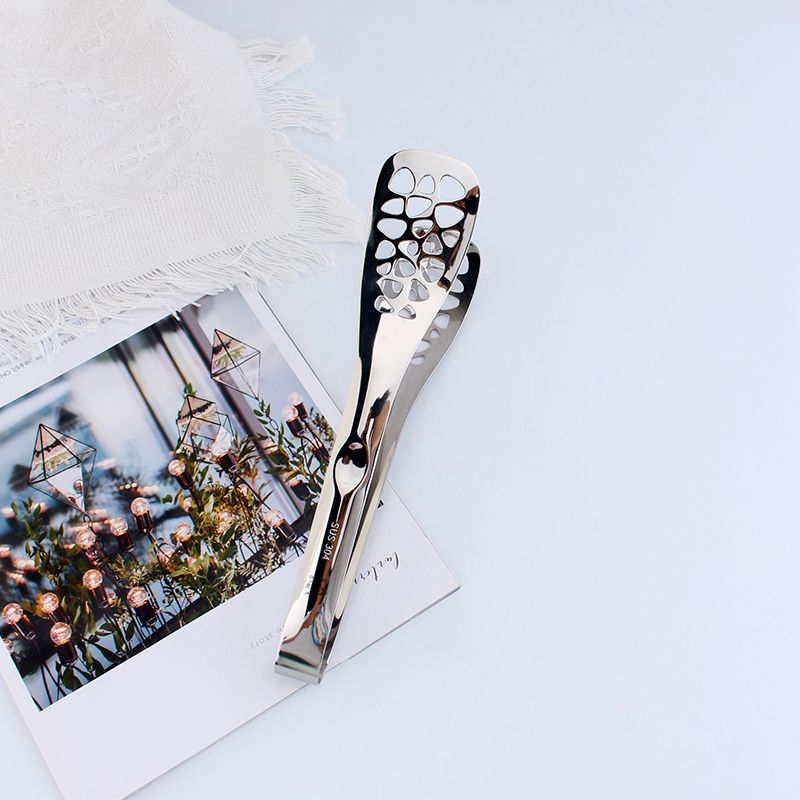 COOKONE18 / 10 acero inoxidable grueso hueco clip de filete clip de comida clip de pan a prueba de agua clip de cara comercial