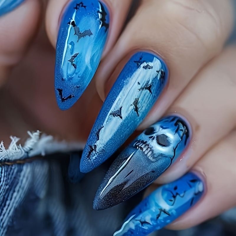 24 pieces of Halloween blues Halloween Bat and Skeleton Nocturne…