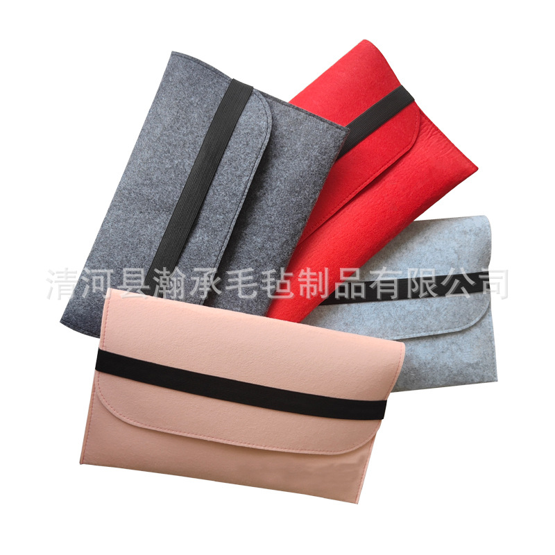 厂家定 做创意平板iPad毛毡保护套 生产商务笔记本内胆毛毡电脑包