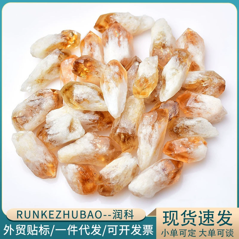 Натуральный бразильский цитрин, гравий, кристалл, необработанный камень, ароматерапевтический камень, диффузор, камень, украшение для аквариума, хрустальный камень, оптовая продажа