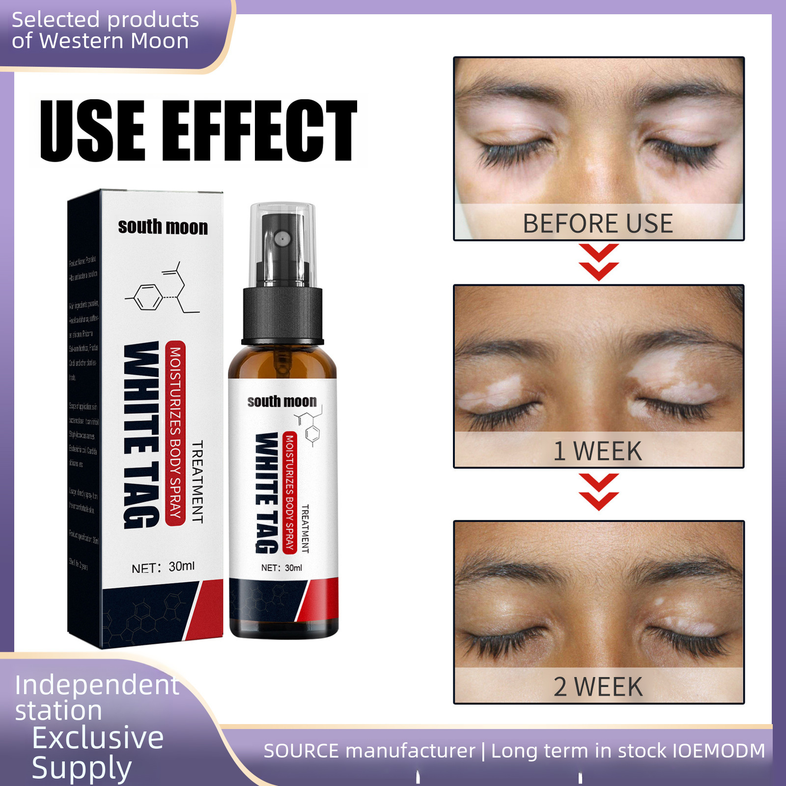South Moon Skin Care Spray Mild Formula Nourishes Uneven Skin Tone External Use Massage Spray
