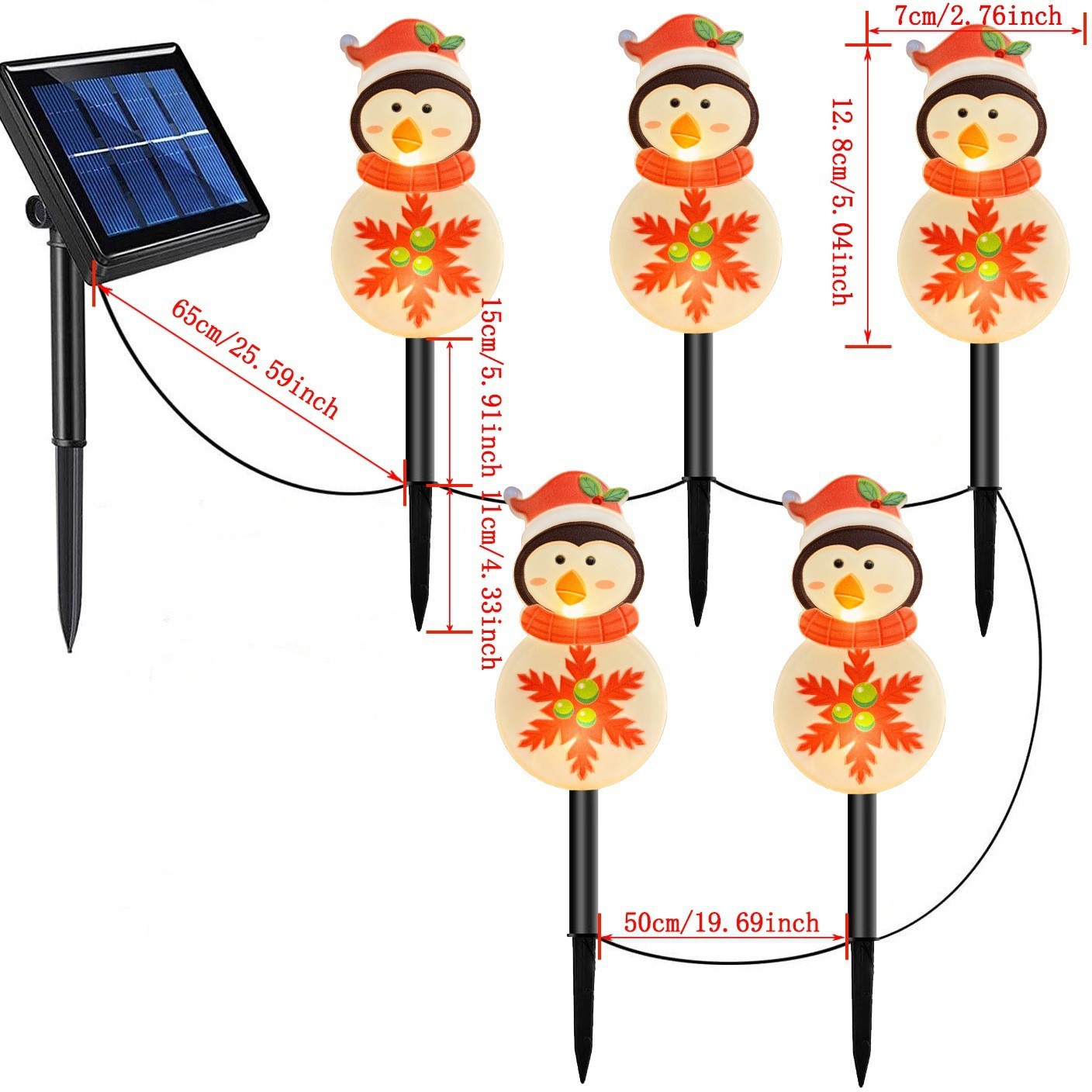 Santa Claus transfronterizo iluminación de césped al aire libre luz de jardín LED de Navidad luz solar luz de césped image 33