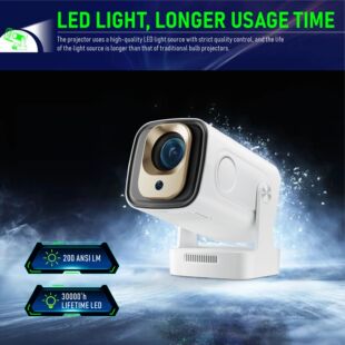 Cross-Border Hy260Pro Projector for Home Use, 4K High-Definition 1080P, Living Room Wall Projection, Voice Remote Control, Portable Ultra-Short Throw