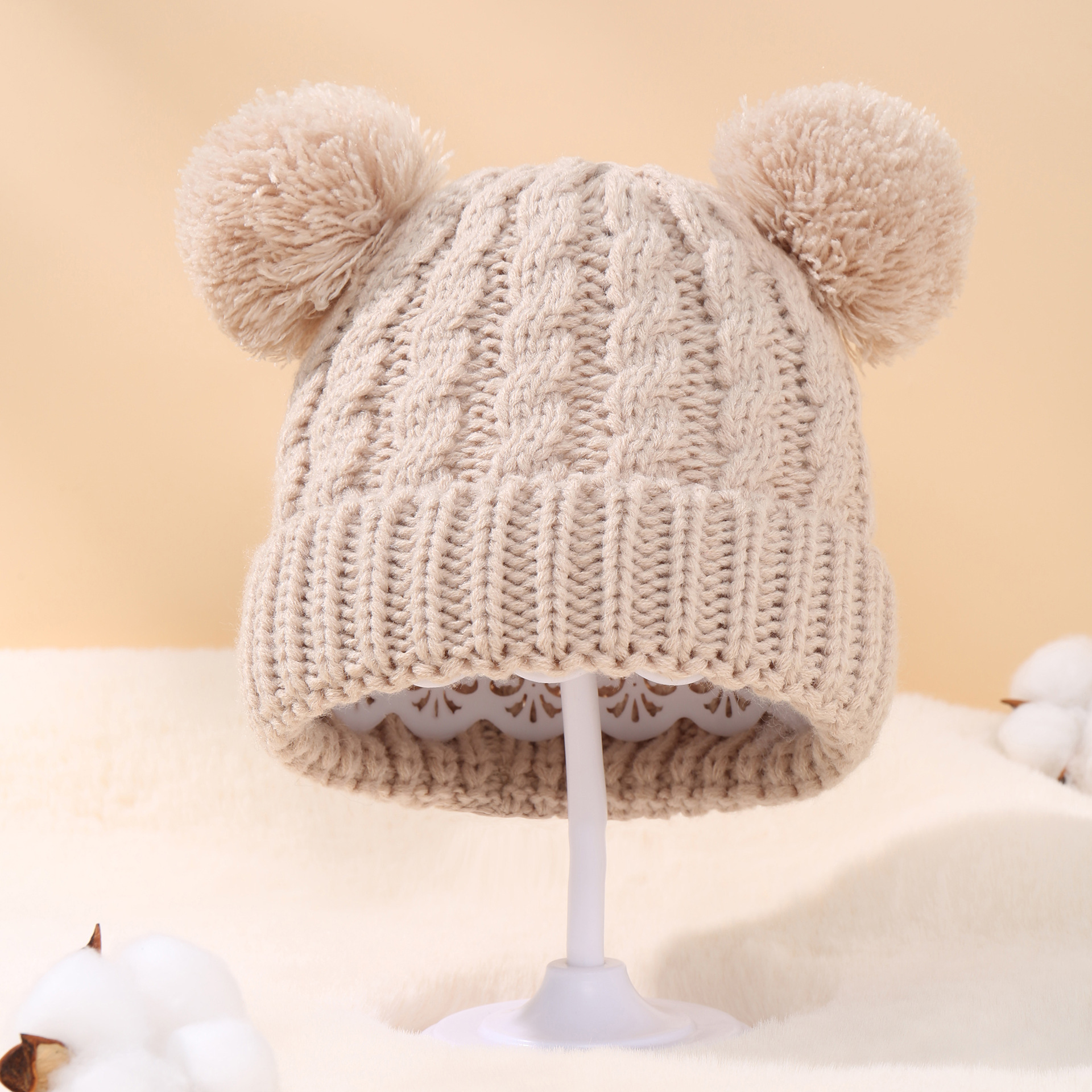 Children Unisex Gender Woolen Fabric Children Unisex Fashion Solid Color Jacquard Wool Cap