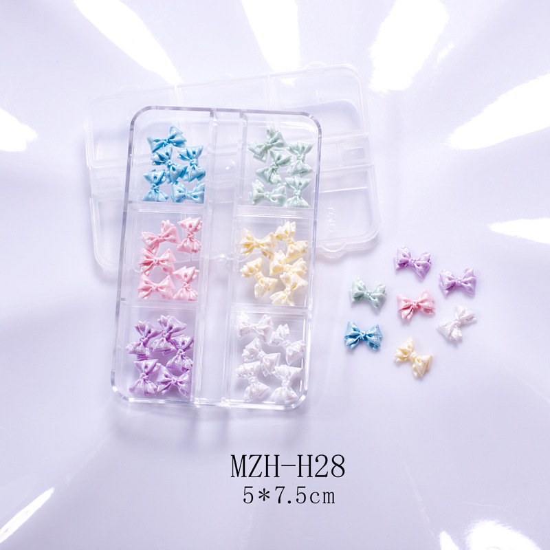 40g Weight Nail Decoration Accessories Nail Supplies 1 Set Quantity Resin Material Cartoon, Heart Shape, Bow Knot Pattern Casual, Sweet Style Manicure Butterfly Ornament Long Boxed Crooked Heart Cartoon Bear Bottoming Drill Christmas Bowknot Nail Ornament Ornament Mixed 11