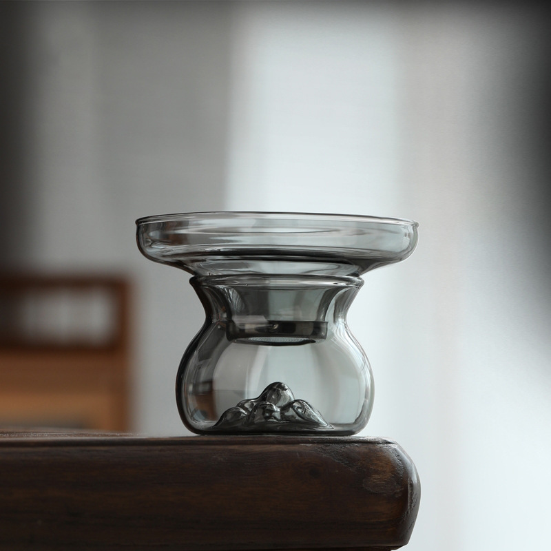 Fábrica al por mayor vidrio de borosilicato colador de té hogar Kung Fu juego de té accesorios creativo Guanshan colador de té colador de acero inoxidable