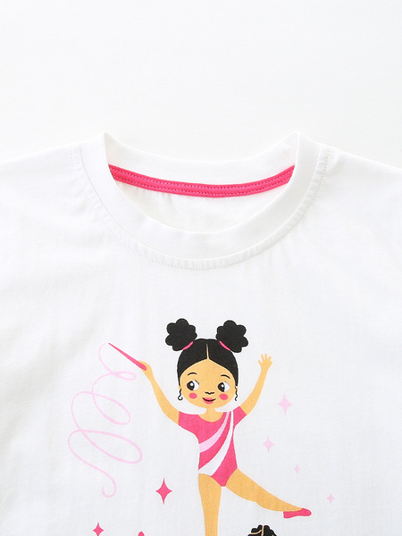Children's summer fashionable short sleeve T-shirt with a round…