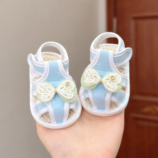 Baby Princess Sandals Soft Sole 6-Month-Old Baby Toddler Shoes Summer New Pre-Step Shoes Baby Girls Non-Slip Shoes