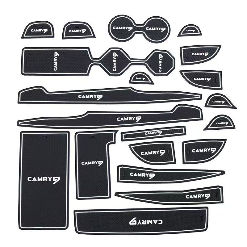 Brand new 9th generation Toyota Camry special door slot mat and cup holder mat for 2024-2026 models, interior storage box mat modification
