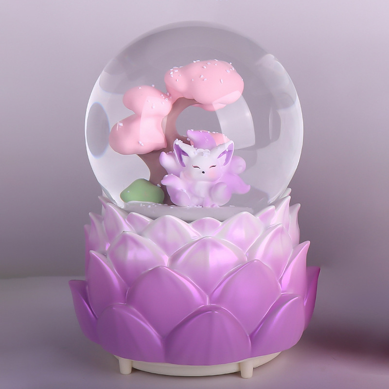 卡通水晶球发光小夜灯星空情书家居桌面摆件儿童生日礼物小礼品|undefined