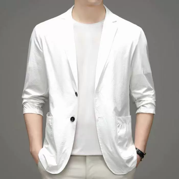 Summer Lightweight Classic Suit Jacket, Men's Plus Size, Sun-Protection, High-Quality Style