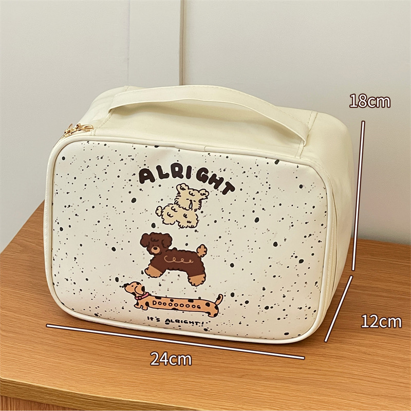 2024 nueva bolsa de cosméticos linda para mujer, bolsa de almacenamiento portátil a prueba de agua de gran capacidad, bolsa de almacenamiento, bolsa de lavado de viaje
