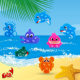Cross-border new silicone rodent pioneer marine animal cartoon silicone decompression toy fingertip bubble music decompression
