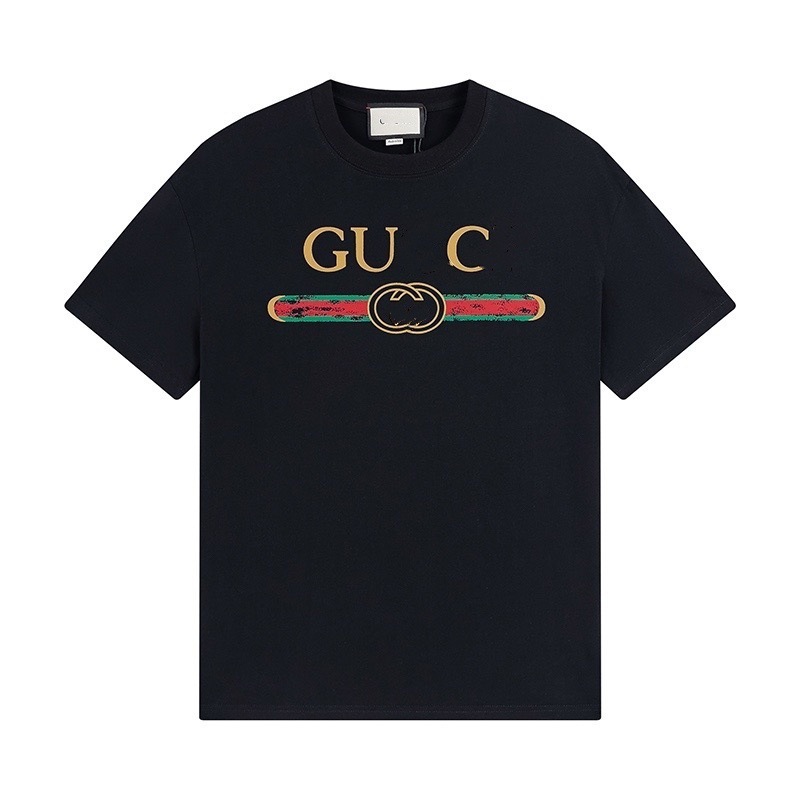 クロスボーダー G ファミリー Tシャツ Gujia 半袖 2025 夏新作 アニマルレタープリント カジュアル ゆったり 男女兼用|undefined