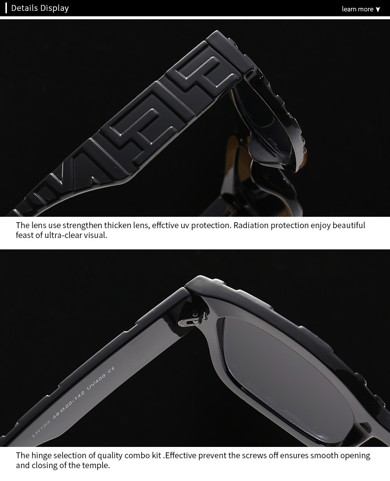 European and American sunglasses ins fashion square sunglasses men's large frame sunglasses women's sunglasses 103_voghion.com