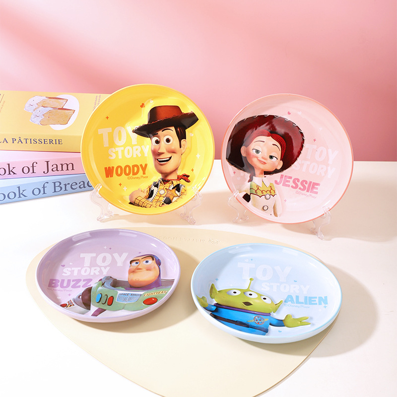 Disney/Disney Officially Licensed Toy Story High-Quality Home Ceramic Dinner Plate Embossed Plate Dropshipping