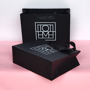 Printing express paper bag tote bag printed logo glasses clothing store high sense gift bag packaging hand-to-hand paper bag