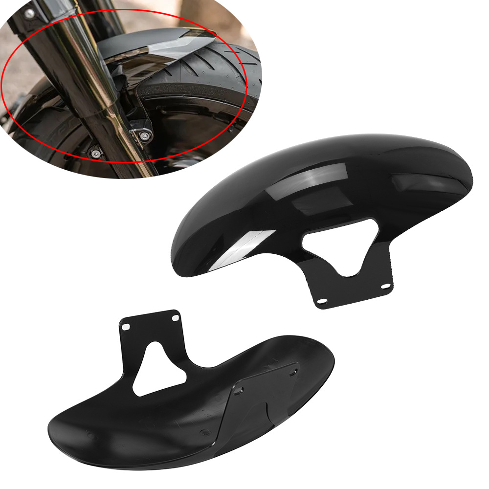 Motorcycle Accessories Harley Softail Fat Boy Black Front Fender Mudguard Mudflap 18 Years Later