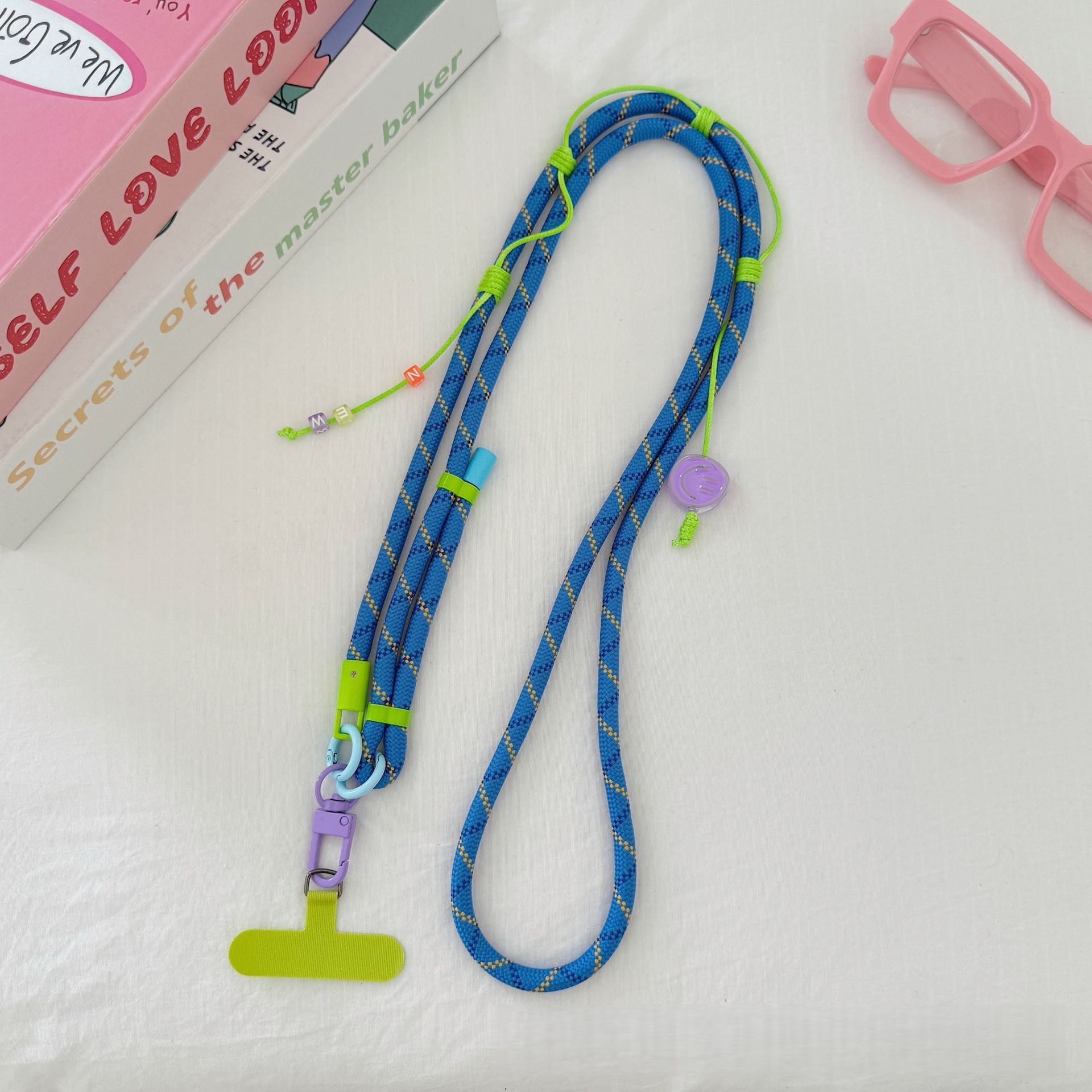 8MM botón de puerta de color ajustable de teléfono móvil cuerdas trenzadas de nylon robusto y duradero accesorios de bolsas de flores sensación de alto nivel