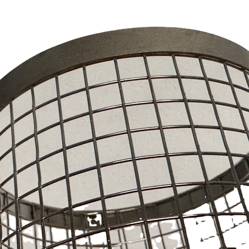 Acero inoxidable barbacoa jaula redonda tubo de Red auxiliar herramienta suministros al aire libre portátil camping picnic