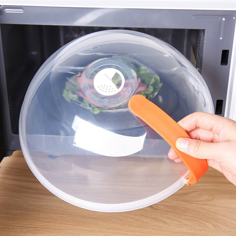 Microwave heating cover, splatter guard, high-temperature resistant, oil-proof cover, food warming cover, dish cover, mosquito-proof, with a plastic window for visibility