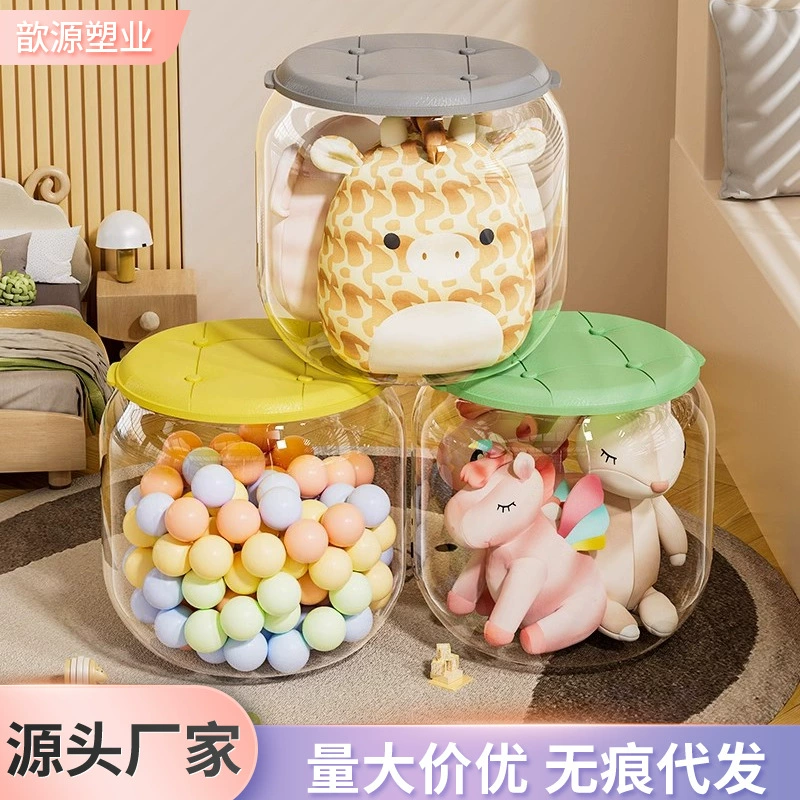 Табурет детская игрушка кукла кукла кукла кукла прозрачная коробка для хранения табуретка коробка для хранения дома с крышкой