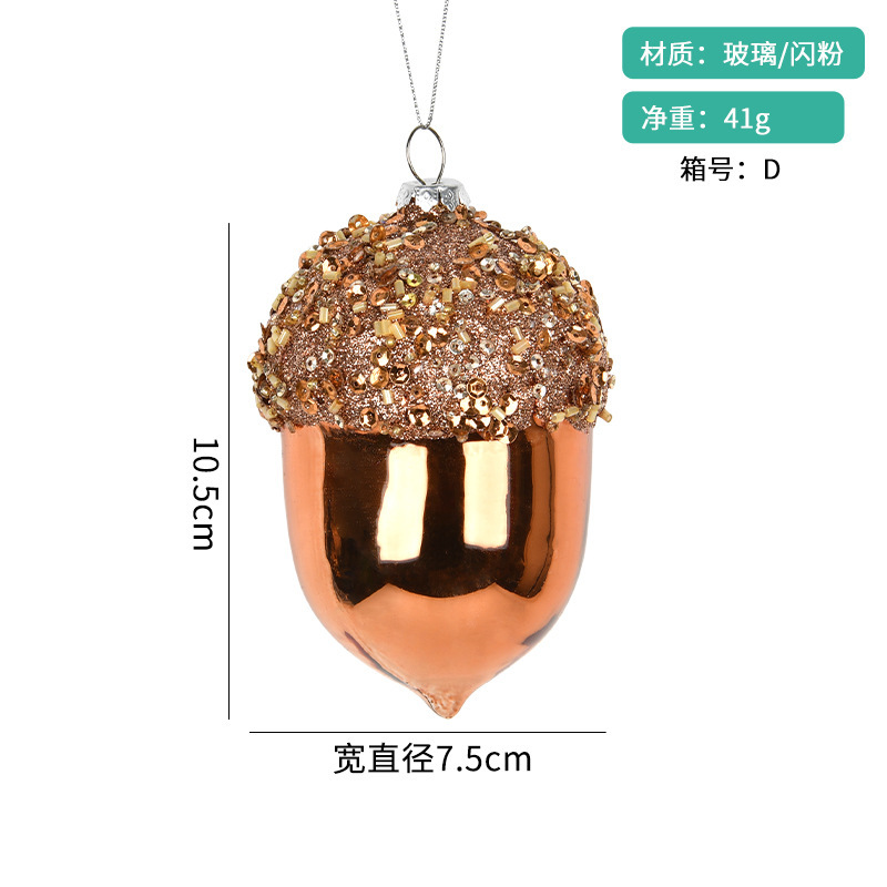 クリスマス装飾用品ガラス塗装ボールクリエイティブペンダントクリスマスツリーシーンアレンジメント雪だるま食品スタイリングペンダント|undefined