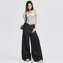 25th ootd! 2色のアメリカ式高街のデザインが高くて、腰が高くて、足が細くて、だらだらしています。