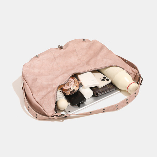 Dune Wasteland Thousand Gold Retro Old Tote Bag Women's 2024 New Large Capacity Commuting Rivets Single Shoulder Underarm Bag